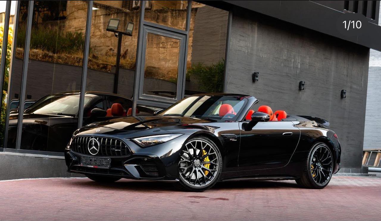 Mercedes AMG SL63 convertible sports car rental Jordan