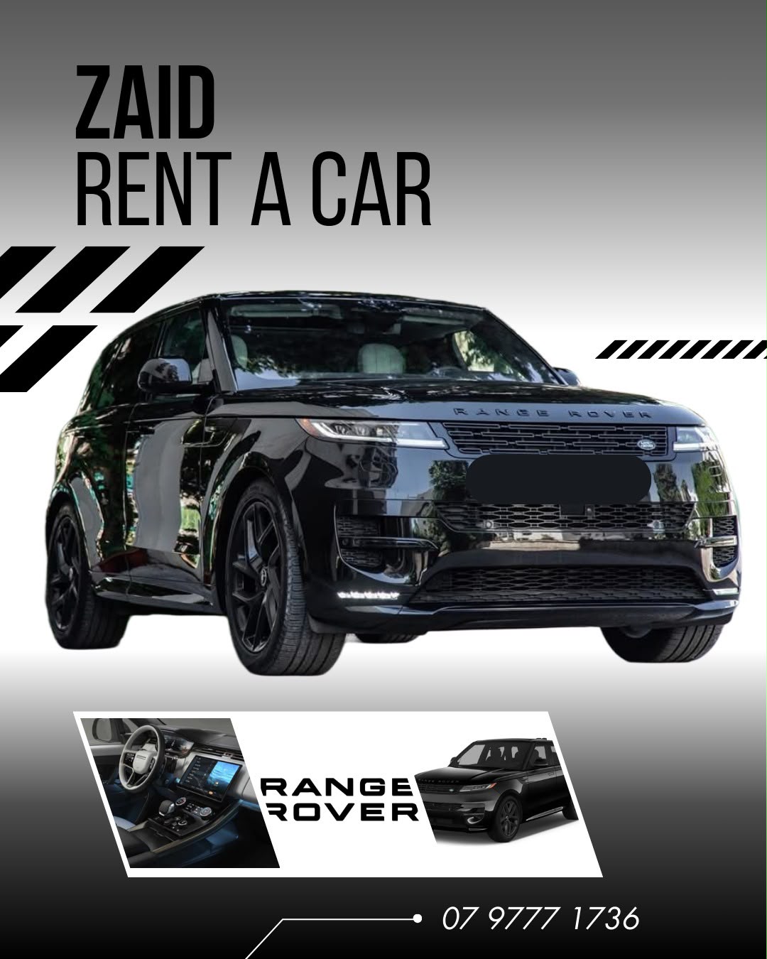 Range Rover Sport Black luxury rental Jordan